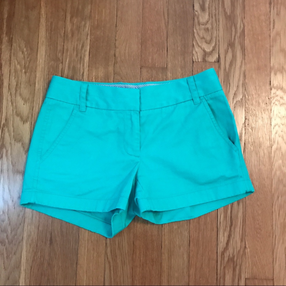 JCrew teal chino shorts 00